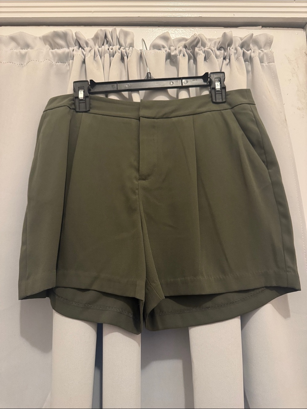 Women’s Olive Green Tailored Shorts